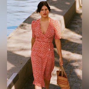 Rouje Gabin Dress - Rouge Red Floral Size 36 NWT